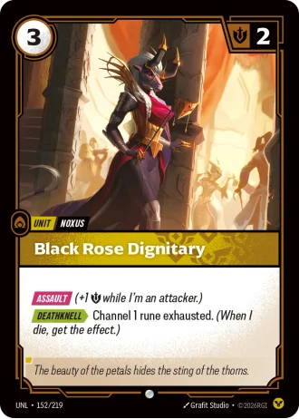 Black Rose Dignitary #152/219 — Unleashed