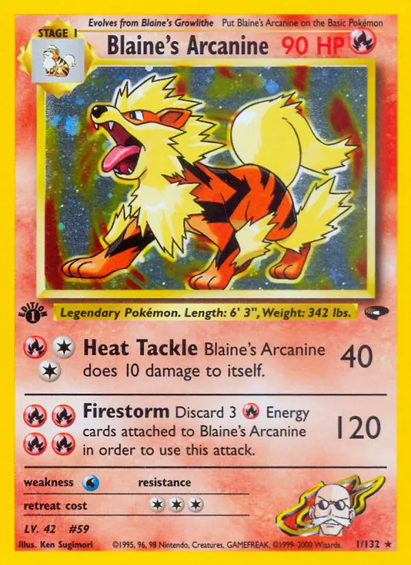 Blaine's Arcanine (1st Edition) #1 — Gym Challenge (1st Edition)
