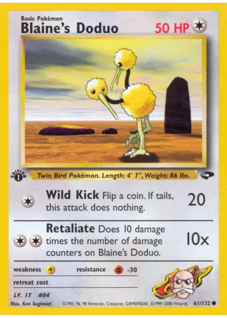 Blaine's Doduo (1st Edition) #61/132 — Gym Challenge (1st Edition)