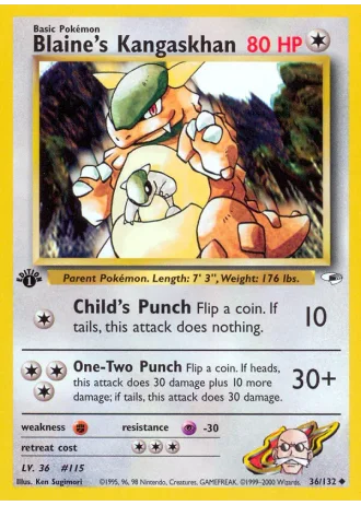 Blaine's Kangaskhan #36 — Gym Heroes