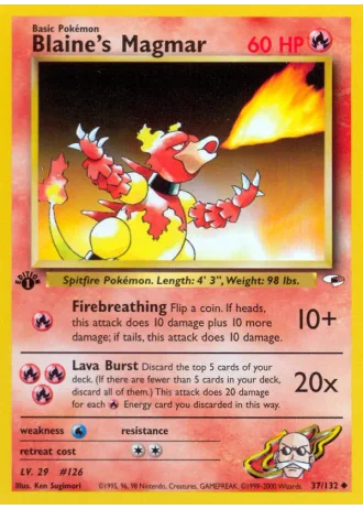 Blaine's Magmar #37 — Gym Heroes