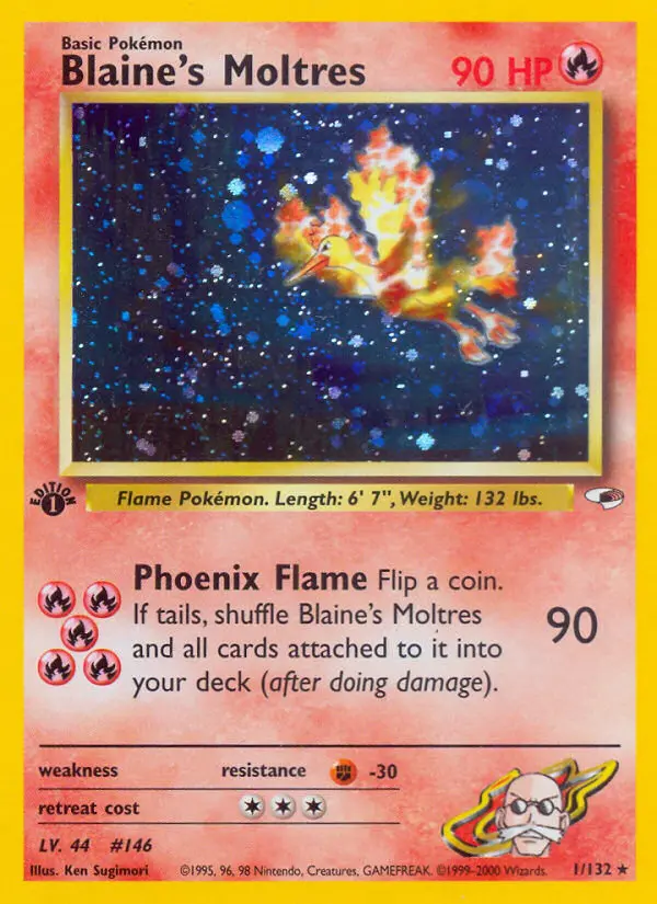 Blaine's Moltres (1st Edition) #1 — Gym Heroes (1st Edition)