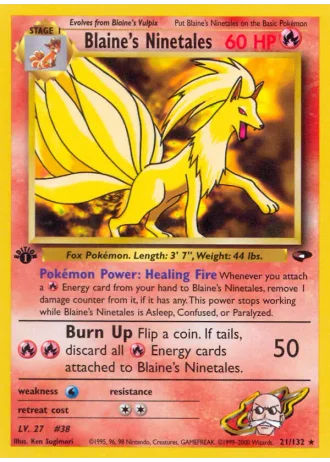 Blaine's Ninetales #21/132 — Gym Challenge