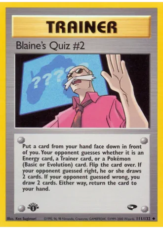 Blaine's Quiz #2 #111/132 — Gym Challenge