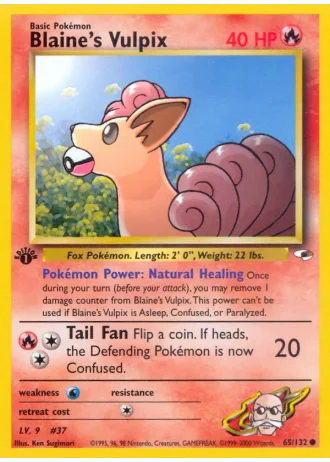 Blaine's Vulpix #65 — Gym Heroes