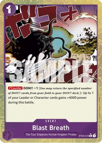 Blast Breath (ST04-016) (Textured Foil) — One Piece The Best (PRB01)