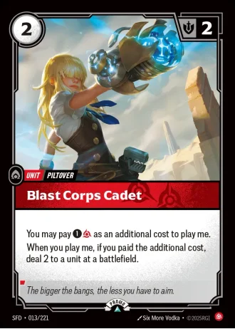 Blast Corps Cadet #013/221 — Organized Play Promos