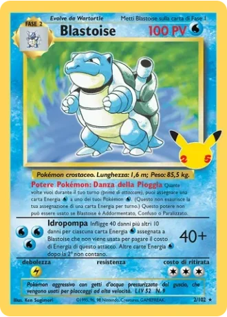 Blastoise #2/102 — Collezione Classica (Celebrazioni)