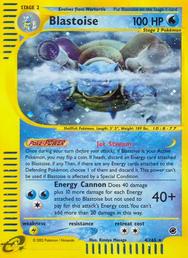 Blastoise #4 — Expedition Base Set