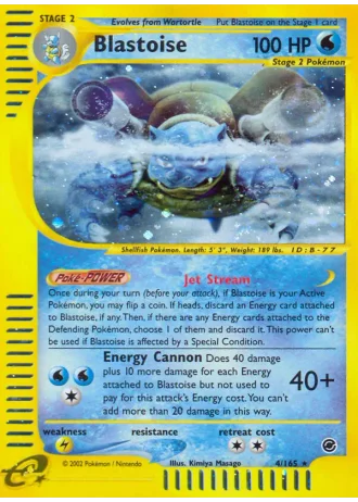 Blastoise #4 — Expedition Base Set