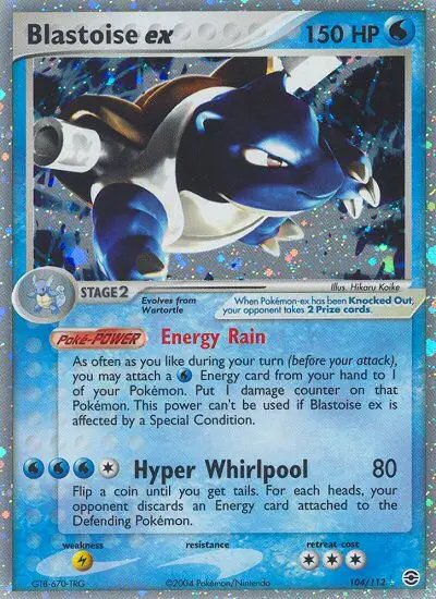 Blastoise ex #104 — EX RossoFuoco e VerdeFoglia