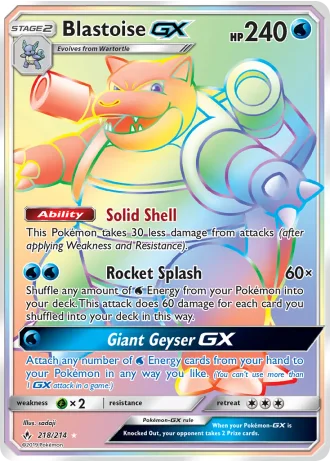 Blastoise GX #218/214 — Unbroken Bonds
