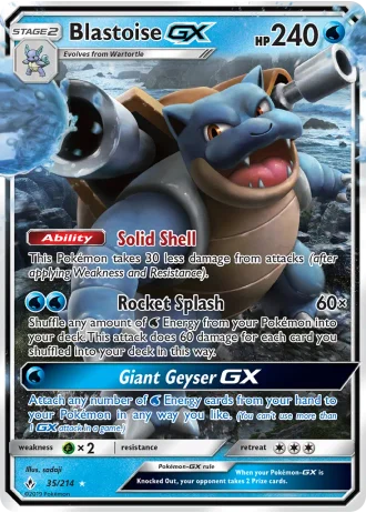 Blastoise GX #35/214 — Unbroken Bonds