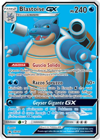 Blastoise GX SM189 — Sole e Luna Promos