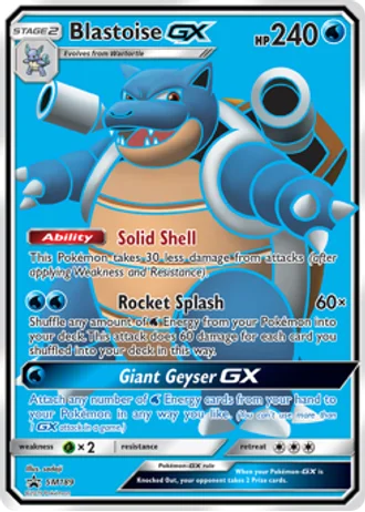 Blastoise GX SM189 — Sun & Moon Promos