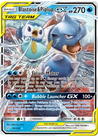 Blastoise & Piplup GX #38/236 — Cosmic Eclipse