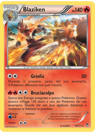 Blaziken #14/111 — Colpi Furiosi