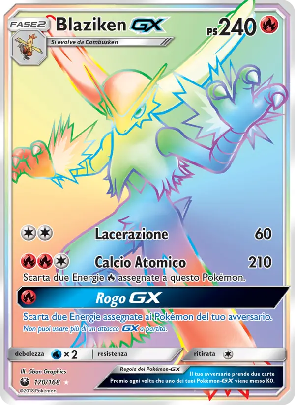 Blaziken GX #170 — Tempesta Astrale