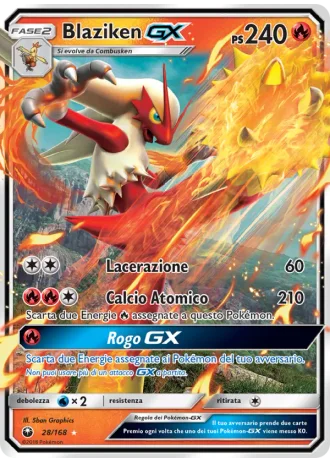 Blaziken GX #28/168 — Tempesta Astrale