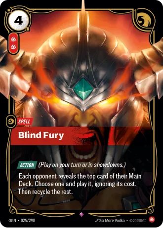 Blind Fury #025/298 — Origins