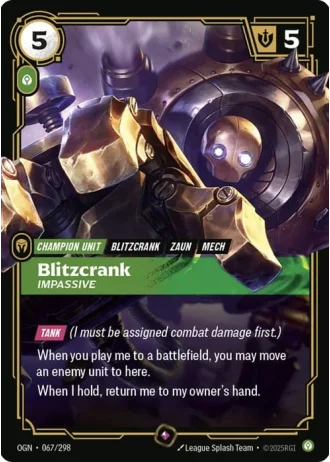 Blitzcrank, Impassive #067/298 — Organized Play Promos