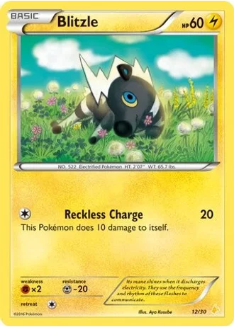 Blitzle #12 — XY trainer Kit (Pikachu Libre)
