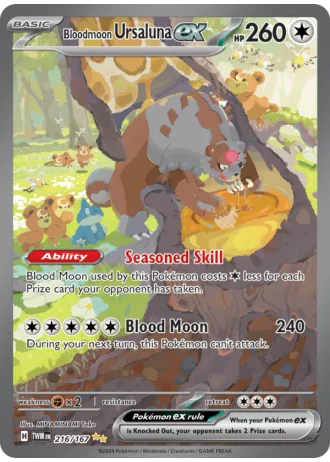 Bloodmoon Ursaluna ex #216 — Twilight Masquerade