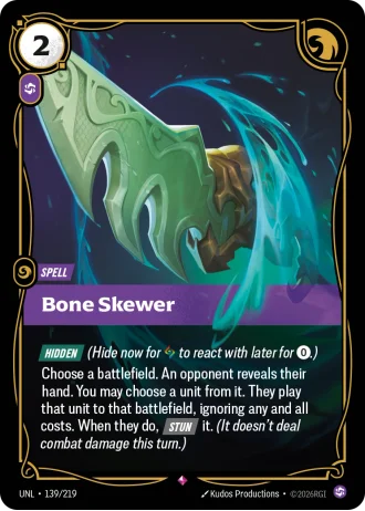 Bone Skewer #139/219 — Unleashed