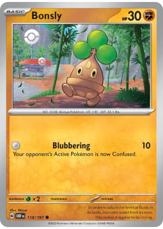Bonsly #110/197 — Obsidian Flames