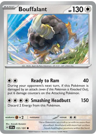 Bouffalant #151/191 — Surging Sparks