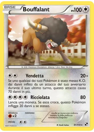 Bouffalant #91/114 — Nero e Bianco