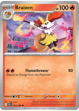 Braixen #012/86 — Chaos Rising