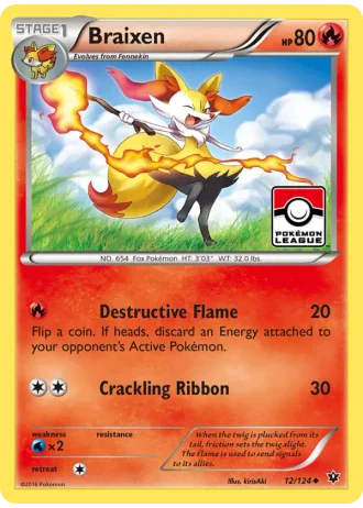 Braixen #12/124 — Fates Collide