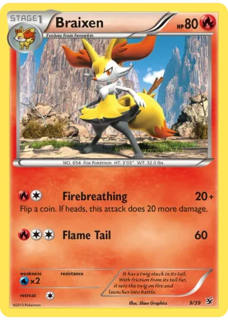 Braixen #9 — Kalos Starter Set