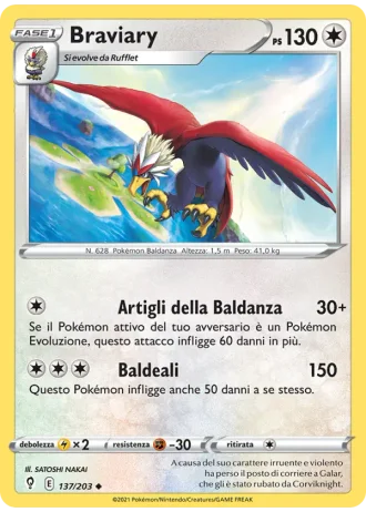 Braviary #137/203 — Evoluzioni Eteree