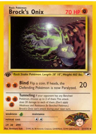 Brock's Onix #21/132 — Gym Heroes