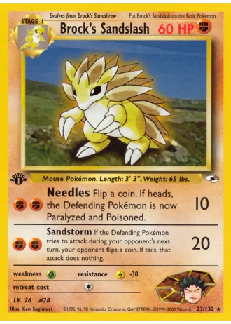 Brock's Sandslash #23/132 — Gym Heroes