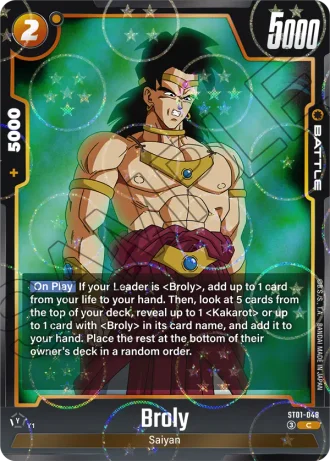 Broly (Dragon Ball Pattern) ST01-048 — Story Booster 01 (ST01)