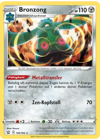 Bronzong #102/163 — Kampfstile