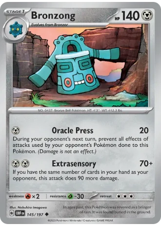 Bronzong #145/197 — Obsidian Flames