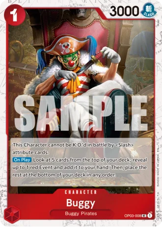 Buggy (OP03-008) (Pirate Foil) — One Piece Card The Best Vol.2(PRB02)