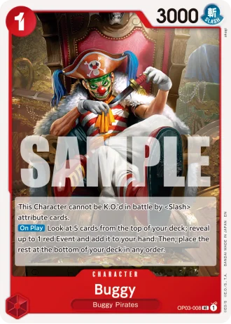 Buggy (OP03-008) (Reprint) — One Piece Card The Best Vol.2(PRB02)