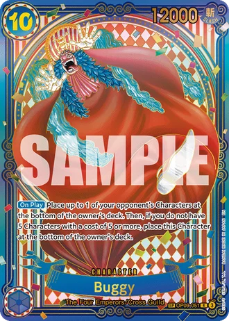 Buggy (OP09-051) (Alternative Art 4) — The Azure Sea's Seven (OP14-EB04)