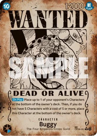 Buggy (OP09-051) (Wanted Poster) — Emperors in the New World (OP09)