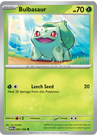 Bulbasaur #001/165 — 151