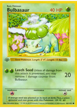 Bulbasaur #44/102 — Base Set