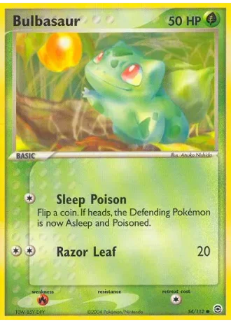 Bulbasaur #54/112 — EX RossoFuoco e VerdeFoglia