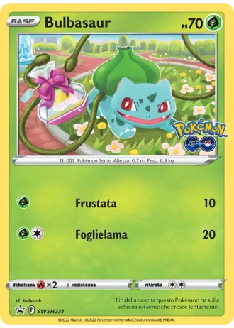 Bulbasaur SWSH231 — Spada e Scudo Promos