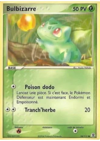 Bulbizarre #54 — EX Rouge Feu & Vert Feuille