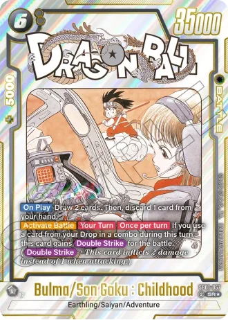 Bulma/Son Goku : Childhood (Alternative Art) SB01-057 — Manga Booster 01 (SB01)